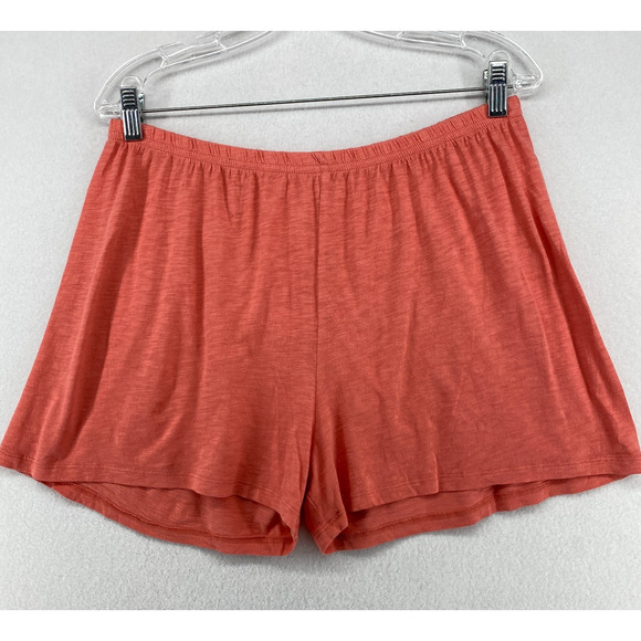 EILEEN FISHER GARNET HILLL Shorts L Sleepwear Pima Cotton PJ Lounge Salmon Pink - Picture 1 of 10